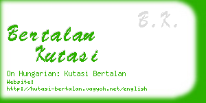 bertalan kutasi business card